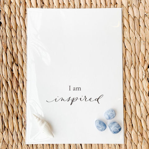 'I am Inspired' Poster with Crystals Pack