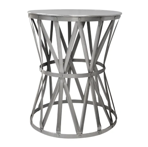 Silver Iron Drum Tables