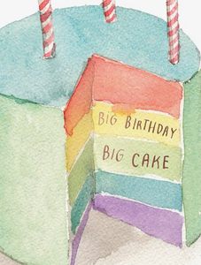 'Big Birthday, Big Cake' Card