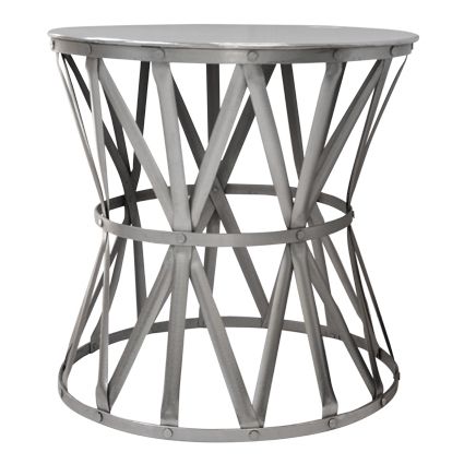 Silver Iron Drum Tables