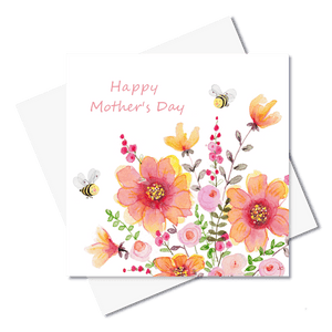 Mother's Day Bees & Flowers Greeting Card