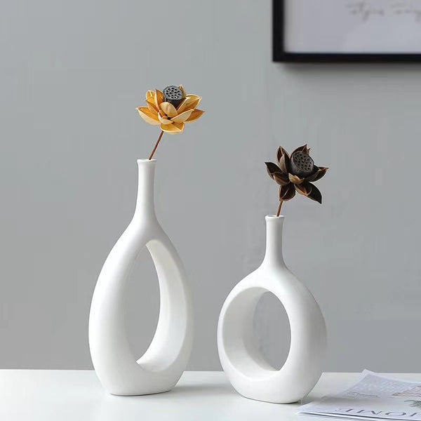 Shaped Vases White