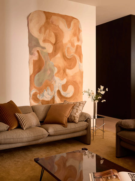 Ginko Cushion Bronze 50 x 50 cm