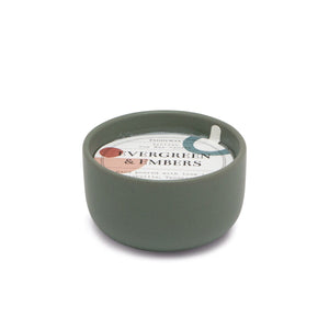 Evergreen & Embers Ceramic Candle