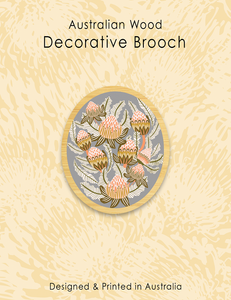 Bush Banksias Wooden Brooch