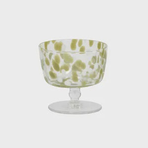 Freckle Glass Footed Bowl