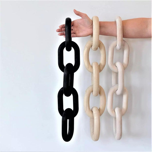 Wooden Chain Link Black