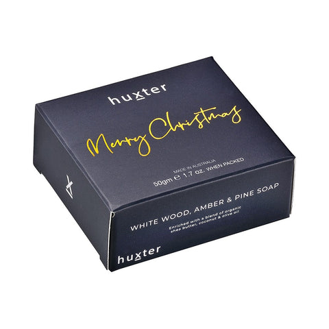 'Merry Christmas' Boxed Navy Mini Soap