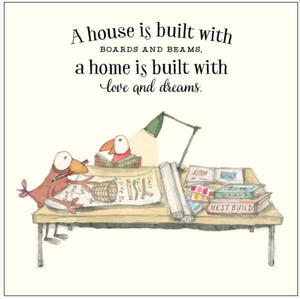 'A House is Built' Card