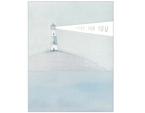 'Here for You' Lighthouse Card