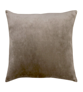 Velvet Taupe & Linen Cushion