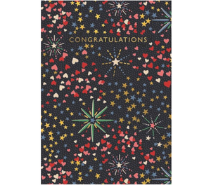 'Congratulations' Fireworks Card