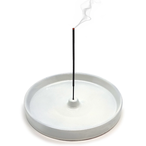 White Ceramic Incense Holder