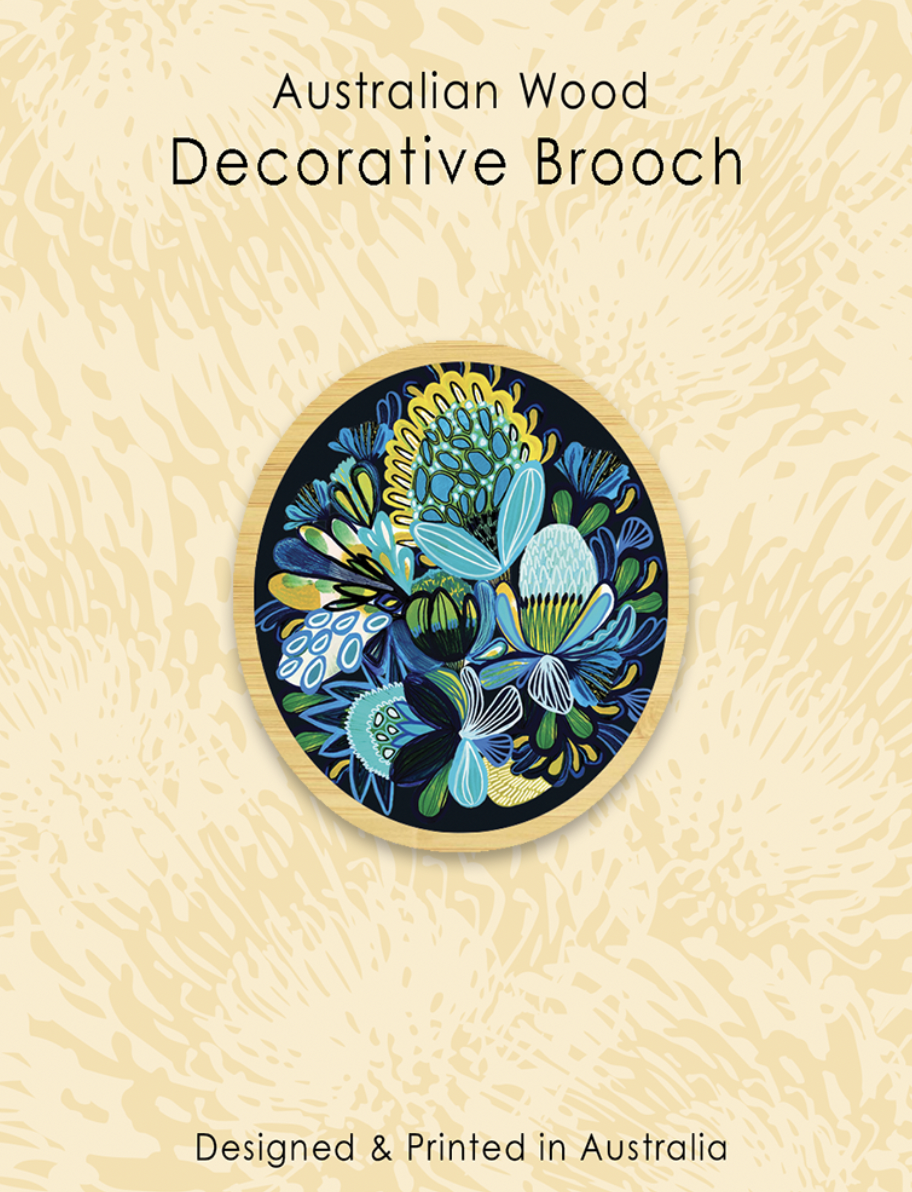 Azure Natives Brooch