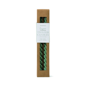 Twisted Taper Candles Evergreen