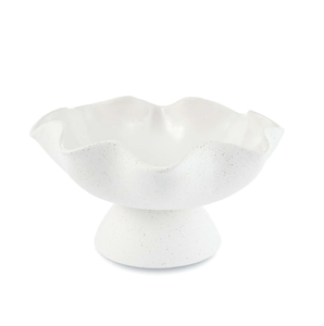 Ripple Pedestal Bowl White