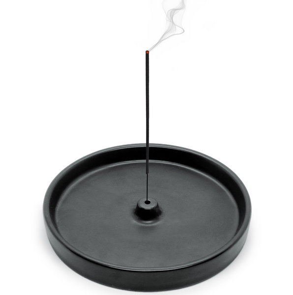 Black Ceramic Incense Holder