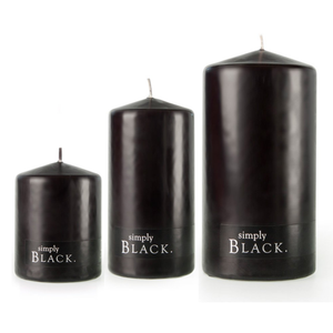 Black Pillar Candles