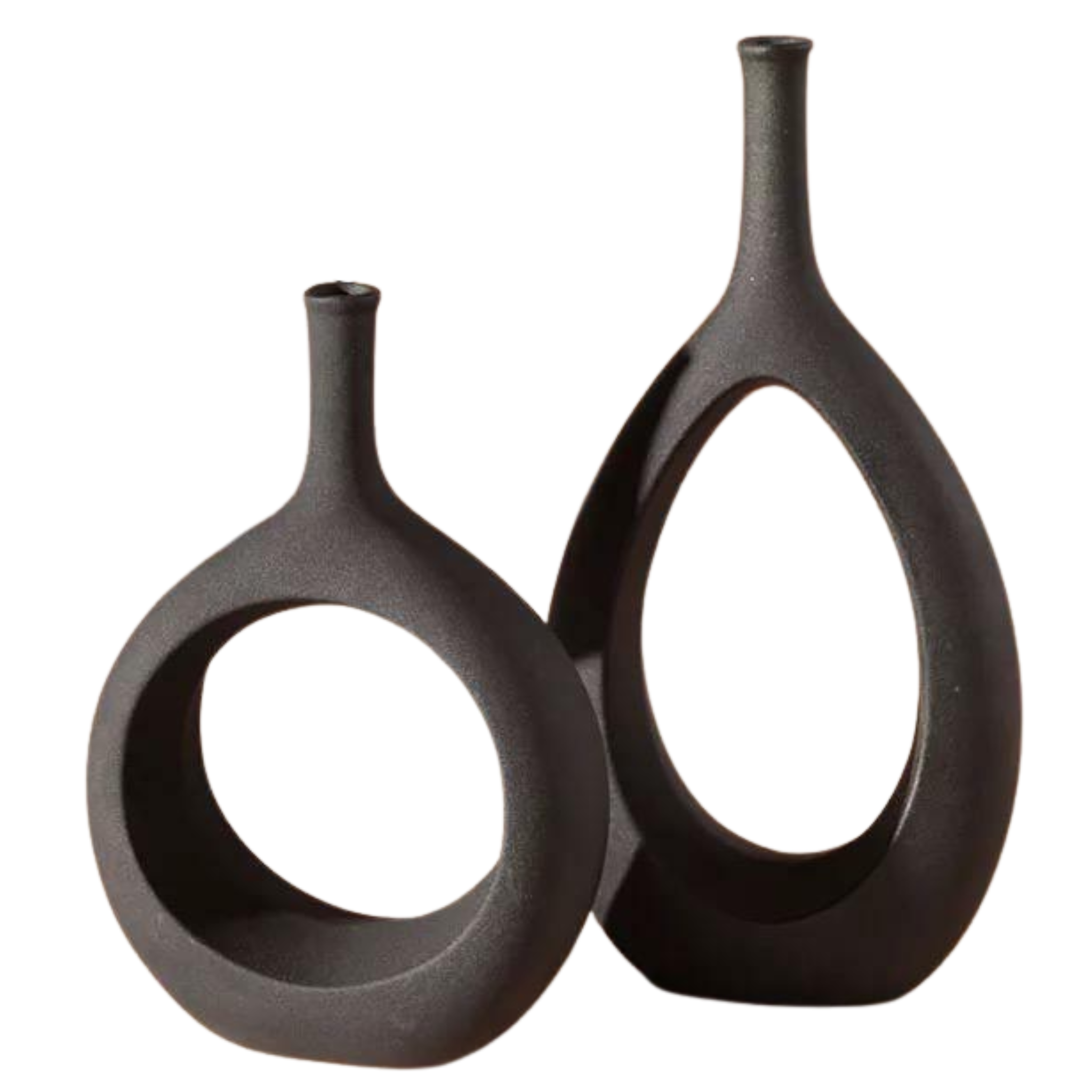 Shaped Vases Black