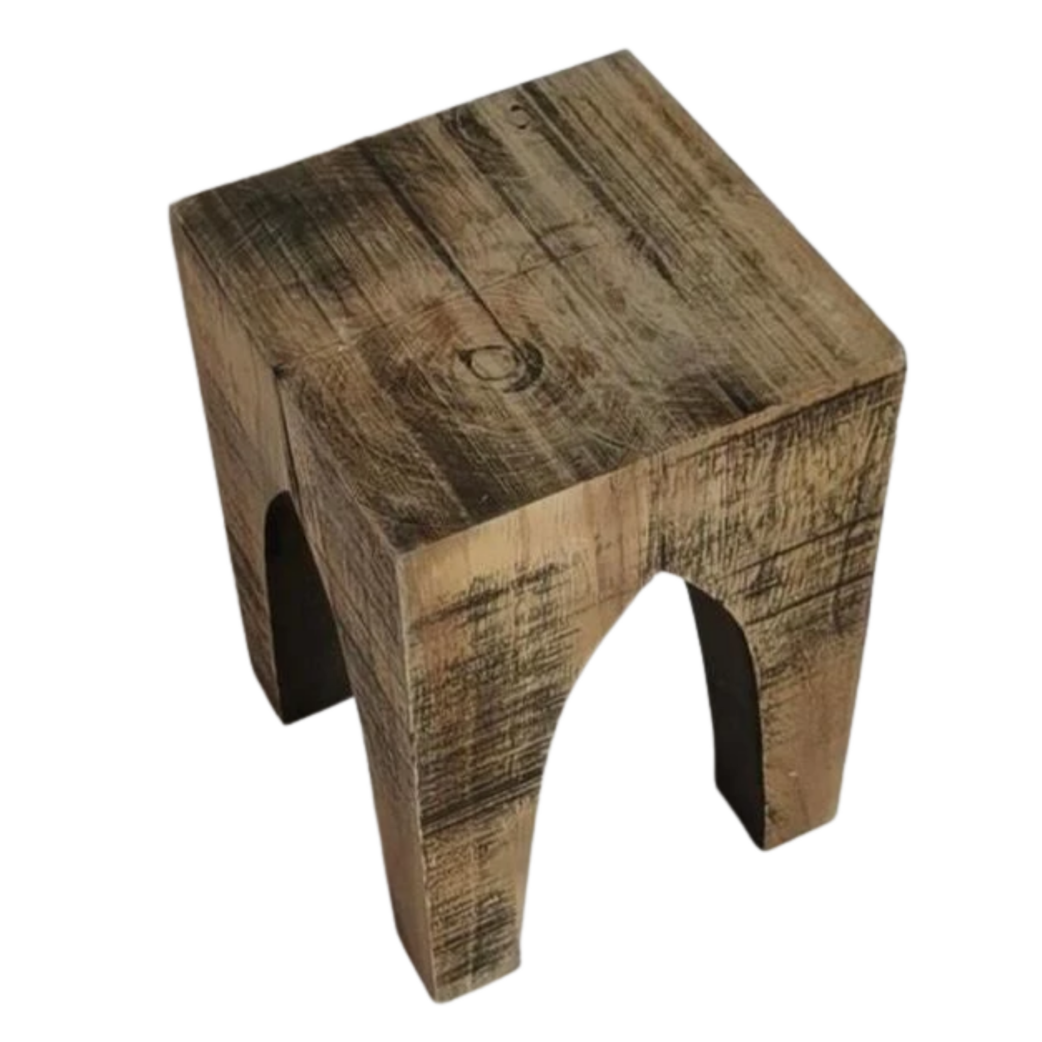 Wood Block Stool