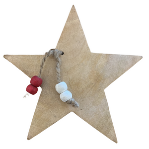 Christmas Star with Red & White Bead