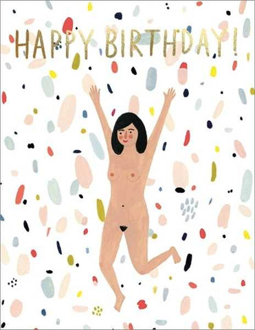'Happy Birthday' Birthday Suit Card