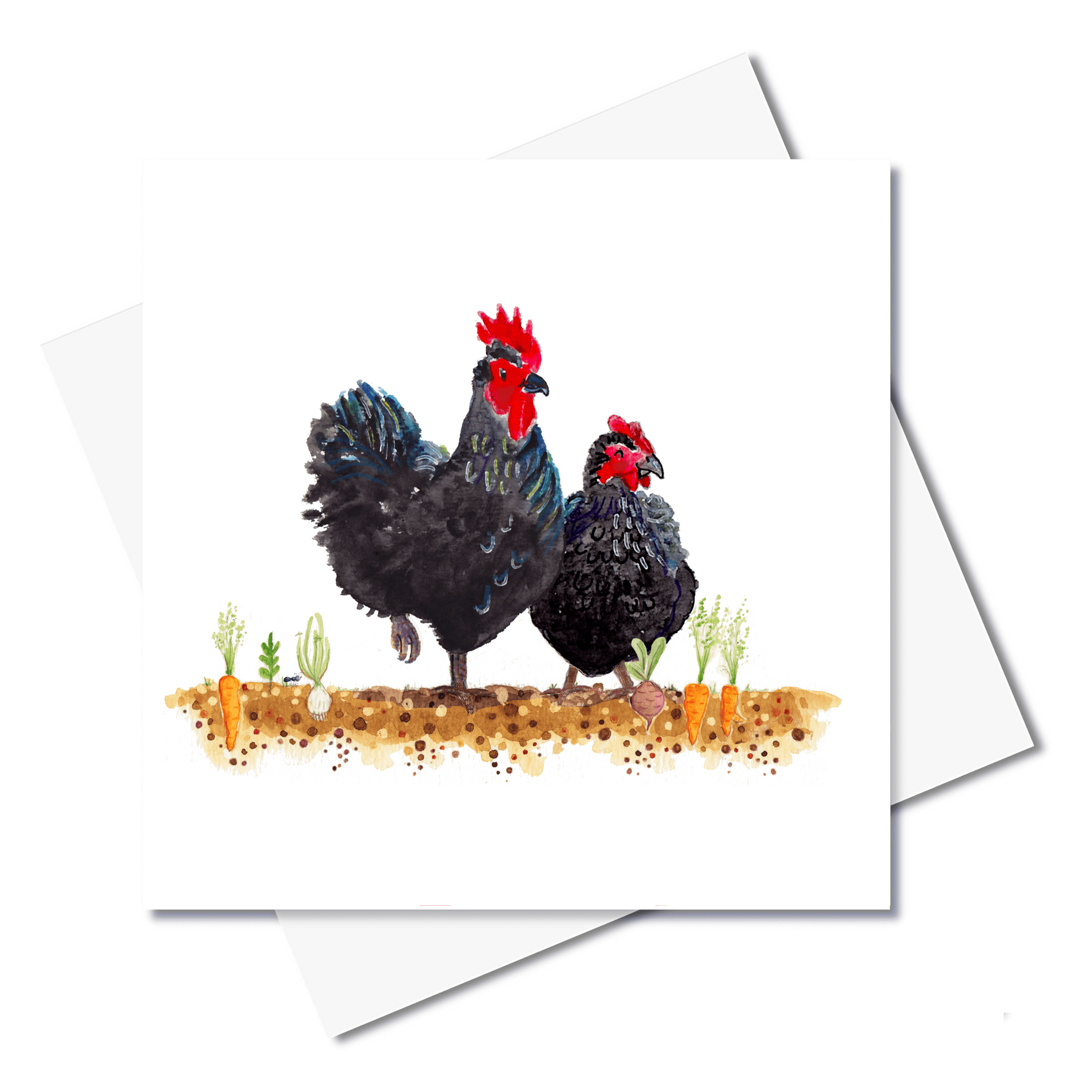 Black Chickens Card