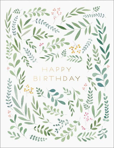 'Happy Birthday' Leaves Birthday Card
