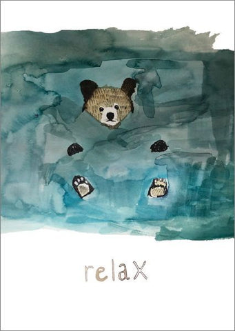 'Relax' Bear Card