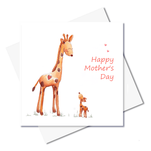 Mother's Day Giraffes Greeting Card
